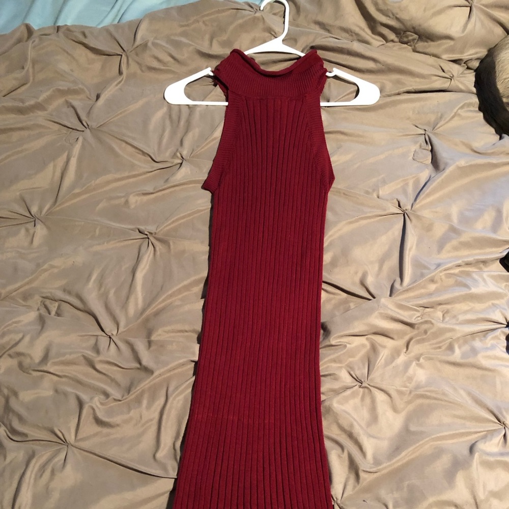 Sleeveless sweater dress